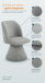 Esszimmerstuhl >BARI II S< (2er-Set) in Grau, 360° drehbar - 54x85x63cm (BxHxT)