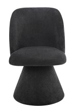 Esszimmerstuhl >BARI II S< (2er-Set) in Anthrazit, 360° drehbar - 54x85x63cm (BxHxT)
