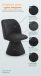 Esszimmerstuhl >BARI II S< (2er-Set) in Anthrazit, 360° drehbar - 54x85x63cm (BxHxT)