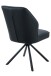 Esszimmerstuhl >BRAGA S< (2er-Set) drehbar, Leder Schwarz - 51x90x68 (BxHxT)