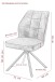 Esszimmerstuhl >BRAGA S< (2er-Set) drehbar, Leder Schwarz - 51x90x68 (BxHxT)
