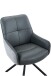 Esszimmerstuhl >FARO I S< (2er-Set) drehbar, Leder Grau - 62x90x67 (BxHxT)