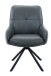 Esszimmerstuhl >FARO I S< (2er-Set) drehbar, Leder Grau - 62x90x67 (BxHxT)