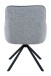 Esszimmerstuhl >FARO I S< (2er-Set) drehbar, Leder Grau - 62x90x67 (BxHxT)
