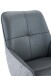 Esszimmerstuhl >FARO I S< (2er-Set) drehbar, Leder Grau - 62x90x67 (BxHxT)