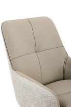 Esszimmerstuhl >FARO I S< (2er-Set) drehbar, Leder Beige - 62x90x67 (BxHxT)