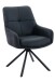 Esszimmerstuhl >FARO I S< (2er-Set) drehbar, Leder Schwarz - 62x90x67 (BxHxT)