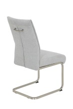 Freischwinger >INES S< (2er-Set) in Grau, Webstoff - 50x99x66cm (BxHxT)