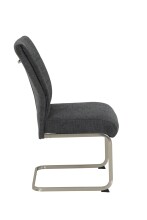 Freischwinger >INES S< (2er-Set) in Anthrazit, Webstoff - 50x99x66cm (BxHxT)