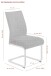 Freischwinger >INES S< (4er-Set) in Grau, Webstoff - 50x99x66cm (BxHxT)