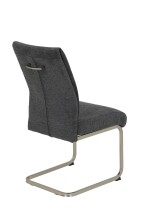 Freischwinger >INES S< (4er-Set) in Anthrazit, Webstoff - 50x99x66cm (BxHxT)