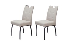 4-Fußstuhl >LINZ S< (2er-Set) in Beige, Webstoff - 49x97x64cm (BxHxT)
