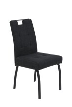 4-Fußstuhl >LINZ S< (2er-Set) in Anthrazit, Webstoff - 49x97x64cm (BxHxT)