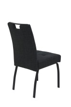 4-Fußstuhl >LINZ S< (2er-Set) in Anthrazit, Webstoff - 49x97x64cm (BxHxT)