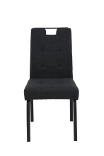 4-Fußstuhl >LINZ S< (4er-Set) in Anthrazit, Webstoff - 49x97x64cm (BxHxT)