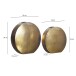 Dekovase >WL7.179< (2-teilig) in Gold, Aluminium - 35x34x14cm (BxHxT)