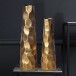 Dekovase >WL7.181< (2-teilig) in Gold, Aluminium - 49x15cm (HxT)
