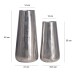 Dekovase >WL7.183< (2-teilig) in Silber, Aluminium - 45x21cm (HxD)