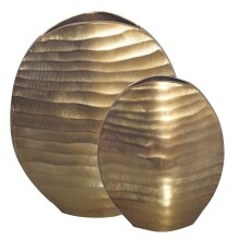 Dekovase >WL7.186< (2-teilig) in Gold, Aluminium - 26x31x14cm (BxHxT)
