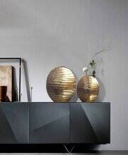 Dekovase >WL7.186< (2-teilig) in Gold, Aluminium - 26x31x14cm (BxHxT)