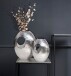 Dekovase >WL7.189< (2-teilig) in Silber, Aluminium - 29x39x17cm (BxHxT)