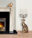 Dekofigur >Candle-Dog< in Gold, Aluminium - 26x69x40cm (BxHxT)