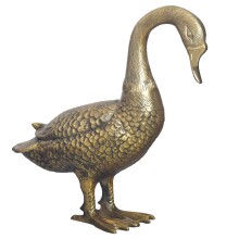 Dekofigur >Gans< in Gold, Aluminium - 46x42x19cm...