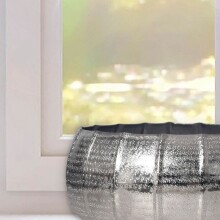 Dekovase >WL7.205< (2-teilig) in Silber, Aluminium - 17x39cm (HxD)