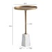 Beistelltisch >WL7.207< in Gold, Marmor / Aluminium - 58x34cm (HxT)
