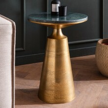 Beistelltisch >WL7.209< in Gold, Baroda Marmor...