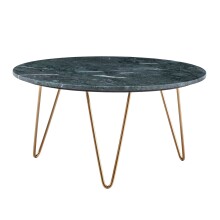 Couchtisch >WL7.211< in Grün / Gold, Baroda...
