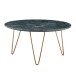 Couchtisch >WL7.211< in Grün / Gold, Baroda Marmor & Metall - 35x70cm (HxD)