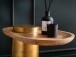 Beistelltisch >WL7.215< in Mango / Gold - 50x52x30 (BxHxT)