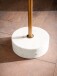 Beistelltisch >WL7.217< in Mango, Massivholz & Marmor  - 55x40cm (HxD)