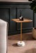 Beistelltisch >WL7.218< in Mango, Massivholz & Marmor - 35x55x35cm (BxHxT)