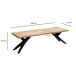 Sitzbank >WL7.227< in Akazie, Massivholz & Metall - 120x45x45cm (LxBxH)