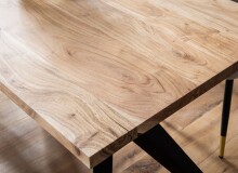 Schreibtisch >WL7.234< in Akazie, Massivholz & Metall - 160x80x76cm (LxBxH)