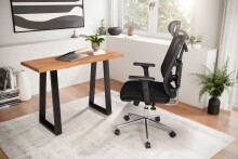 Konsolentisch >WL7.240< in Akazie, Massivholz & Metall - 118x41x76cm (LxBxH)