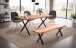 Esstisch >WL7.251< in Akazie, Massivholz & Metall - 120x60x76cm (LxBxH)