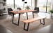 Esstisch >WL7.256< in Akazie, Massivholz & MEtall - 120x60x76cm (LxBxH)