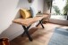 Sitzbank >WL7.287< in Akazie / Schwarz, Massivholz & Metall - 120x46x40 (BxHxT)