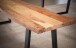 Sitzbank >WL7.289< in Akazie / Schwarz, Massivholz & Metall - 120x46x40 (BxHxT)