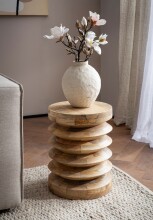 Beistelltisch >WL7.306< in Mango, Massivholz - 45x35cm (HxD)