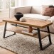 Couchtisch >WL7.316< in Eiche Dekor Fischgrät - 100x41x40 (BxHxT)