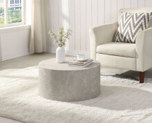 Couchtisch >MONOBLOC< in Stein-Optik Sandfarben, MDF - 30x60cm (HxT)