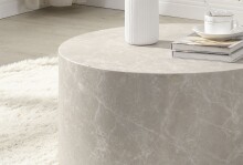 Couchtisch >MONOBLOC< in Stein-Optik Sandfarben, MDF - 30x60cm (HxT)
