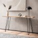 Konsolentisch >WL7.318< in Akazie, Massivholz & Metall - 150x75x36cm (BxHxT)