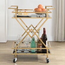 Servierwagen >WL7.335< in Gold, Metall &...