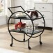 Servierwagen >WL7.337< in Schwarz, Metall / Glas - 45x83x46cm (BxHxT)