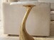 Beistelltisch >WL7.354< in Gold, Marmor & Aluminium - 63x45cm (HxD)